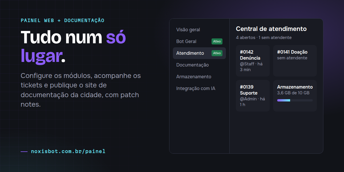 Painel web do Noxis